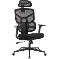 Эргономичное кресло Omega Black (ткань черная)