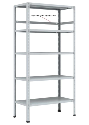 Стеллаж металлический Титан МС-750 1800x1200x300/6 Стеллаж металлический Титан МС-750 1800x1200x300/6