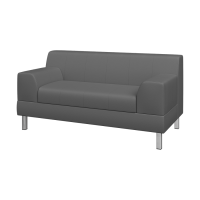 Диван 2-местный Флагман (Oregon 17 серый кожзам)